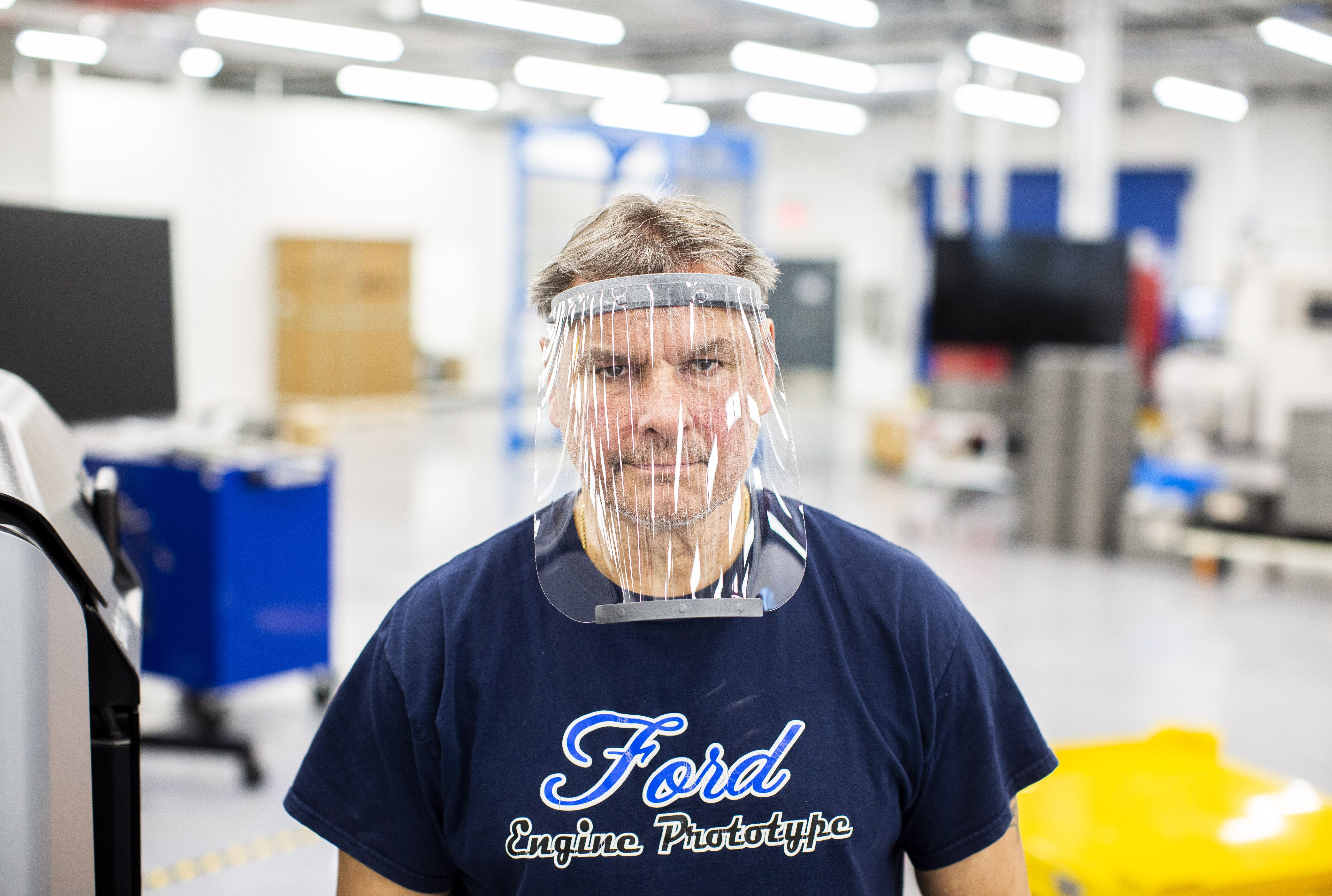 ford worker face shield