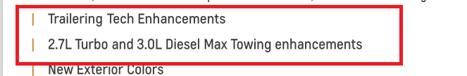 Silverado's 2.7L Turbo & 3.0L Diesel Engines Will Get "Max Towing Enhancements" For 2021