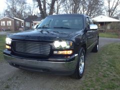 GMC Sierra with CCFL Projection halo headlights added on April 9th 2013