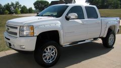 lifted silverado left front view