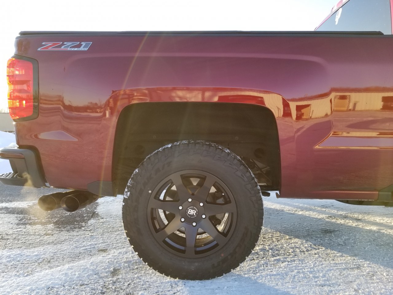 Close up of Black Rhino wheels