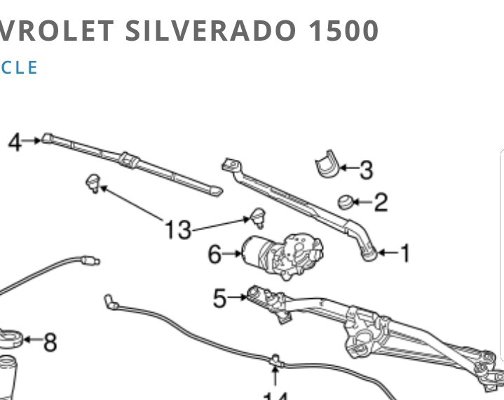 Windshield wiper position 2017 Silverado - 2014-2018 Silverado & Sierra