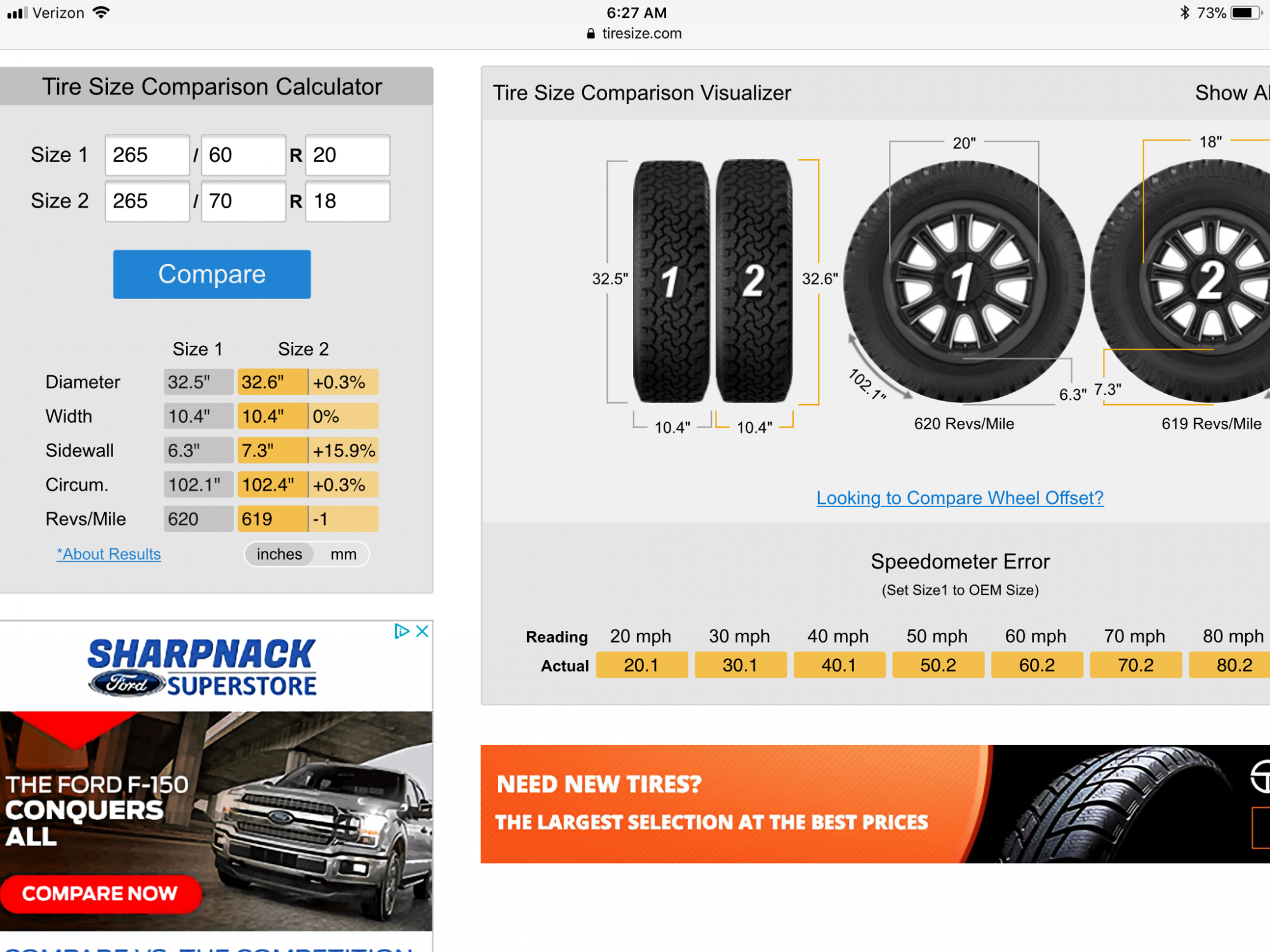 Lift Kit Tire Size Chart Silverado