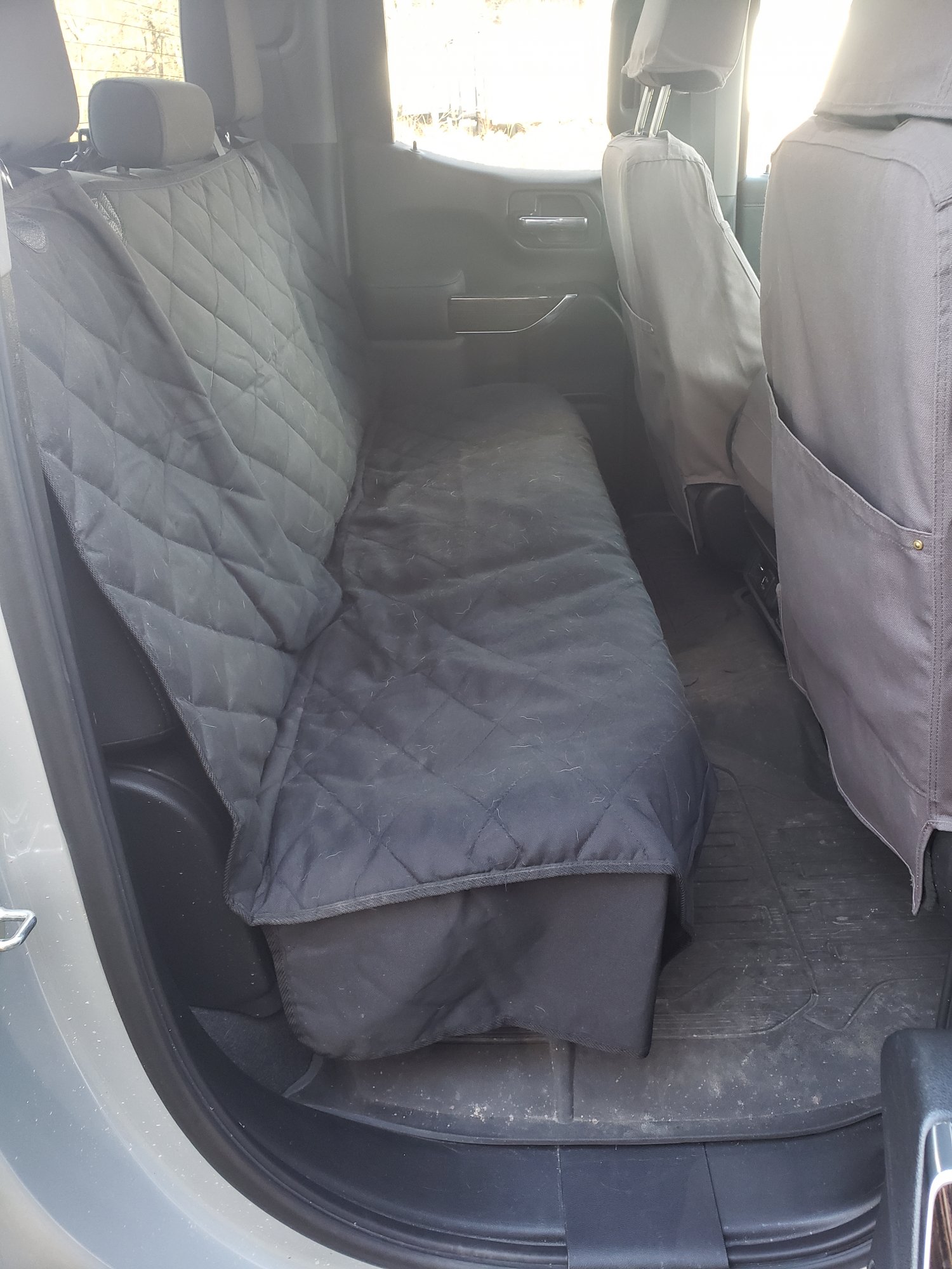 Chevy silverado back seat deals dog cover