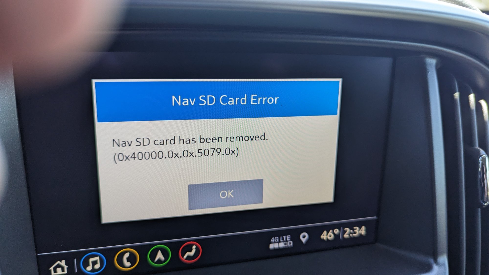 Sd Card Has Been Removed Chevy Traverse  