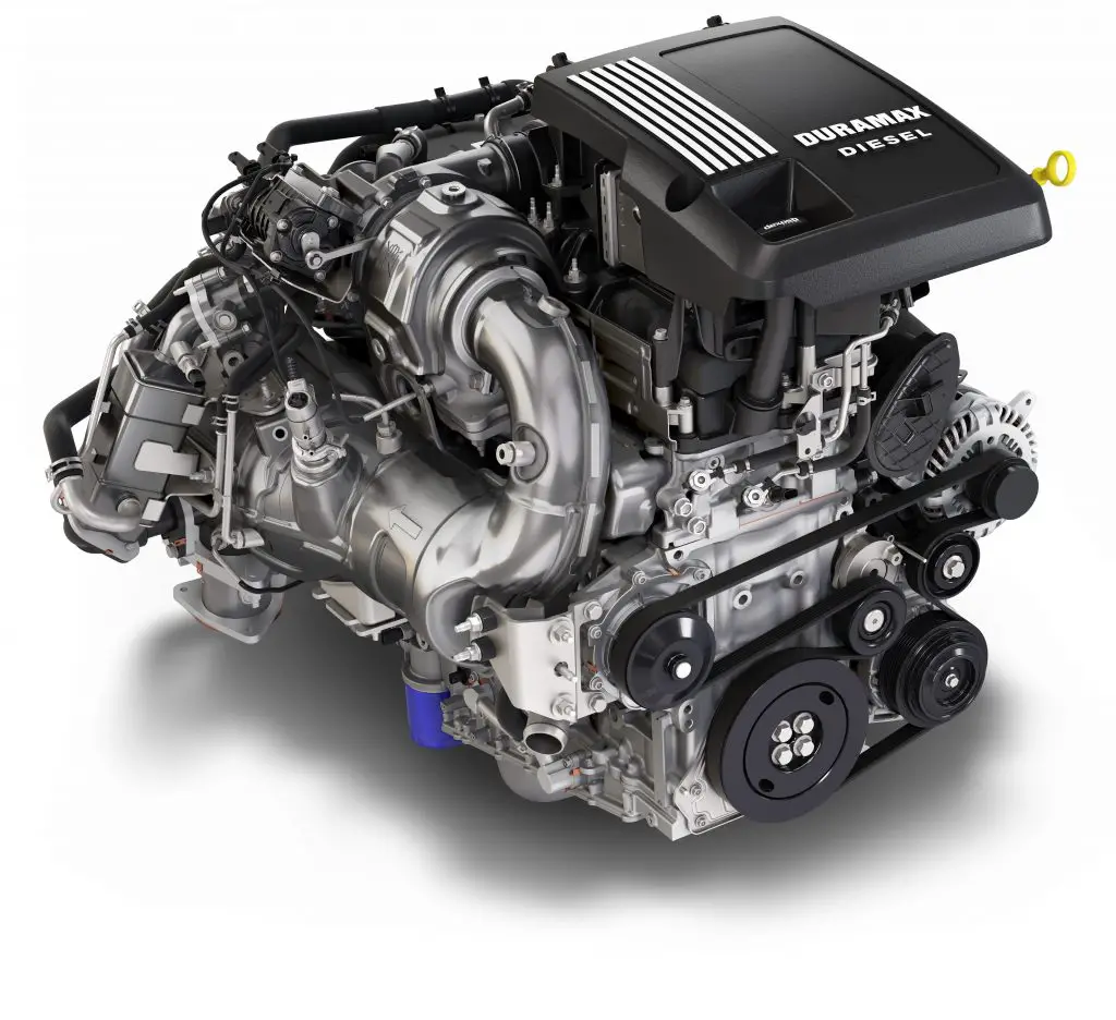 An out of vehicle view of the 3.0L Duramax Turbo-Diesel Engine