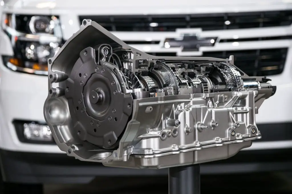 The 10L80 10-speed automatic transmission as found in the Silverado and Sierra