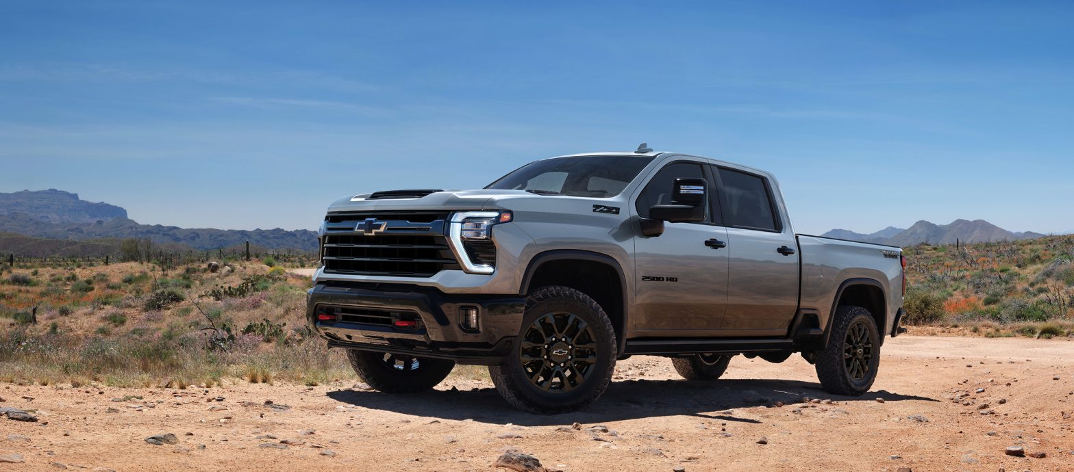 The 2025 Chevrolet Silverado HD Trail Boss in the desert