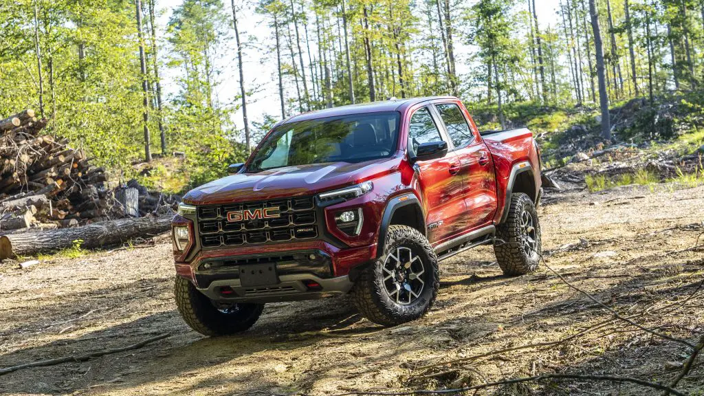 The 2024 GMC Canyon AT4X, which is currently under a stop sale order. 