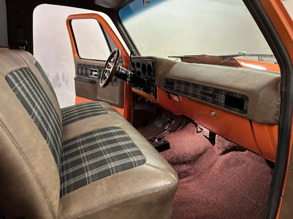 The Interior Of A 1977 Chevrolet K10 Pickup That Recently Sold At Auction (Image Courtesy BAT)