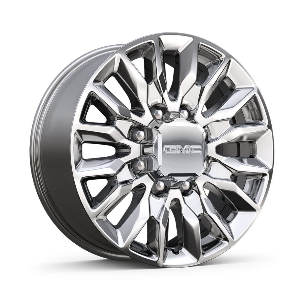 SKW 20-inch chrome wheel for the Silverado and Sierra is a $3,995 option from the factory. 