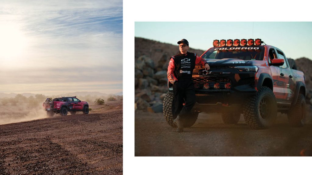 Chad Hall standing in front of the Chevrolet Colorado ZR2 Race Truck #851 (Image Courtesy Chevrolet)